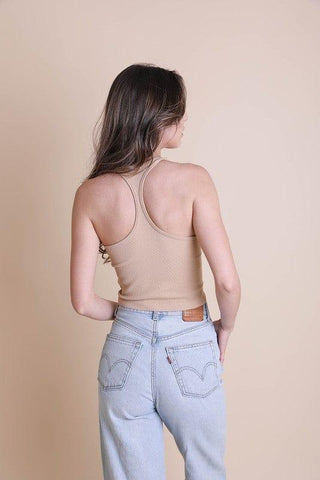 High Neck Racerback Brami Top - Crazy Daisy Boutique