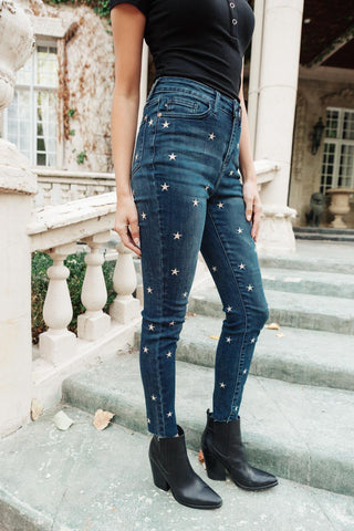 High Rise Starlight Skinnies - Crazy Daisy Boutique