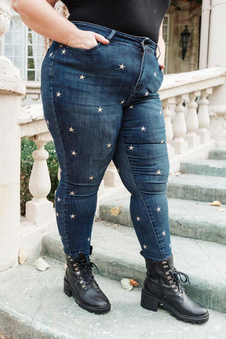 High Rise Starlight Skinnies - Crazy Daisy Boutique