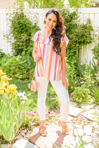It's Electric Striped Shirt - Crazy Daisy Boutique