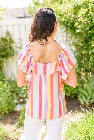 It's Electric Striped Shirt - Crazy Daisy Boutique