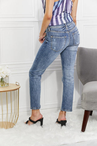 Kancan Full Size Amara High Rise Slim Straight Jeans - Crazy Daisy Boutique