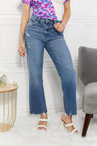 Kancan Full Size Melanie Crop Wide Leg Jeans - Crazy Daisy Boutique