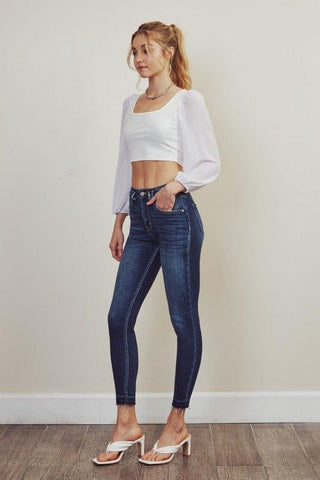 KanCan High Rise Ankle Skinny Jeans - Crazy Daisy Boutique