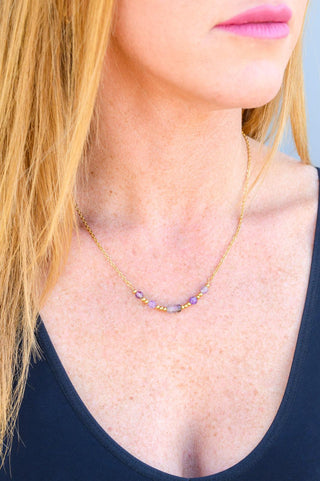 Lavender Moments Beaded Necklace - Crazy Daisy Boutique