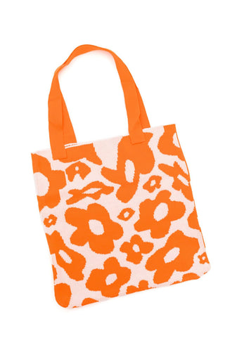 Lazy Daisy Knit Bag in Orange - Crazy Daisy Boutique