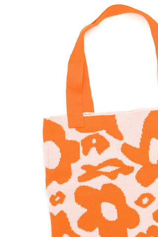 Lazy Daisy Knit Bag in Orange - Crazy Daisy Boutique