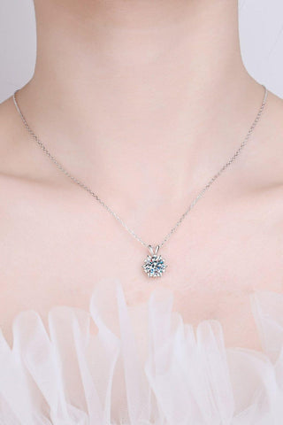 Learning To Love 925 Sterling Silver Moissanite Pendant Necklace - Crazy Daisy Boutique