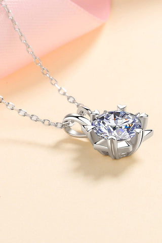 Learning To Love 925 Sterling Silver Moissanite Pendant Necklace - Crazy Daisy Boutique