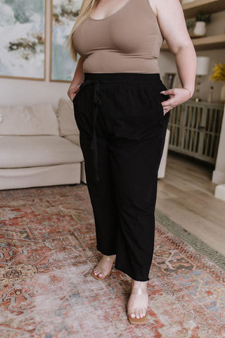 Love Me Dearly High Waisted Pants in Black - Crazy Daisy Boutique