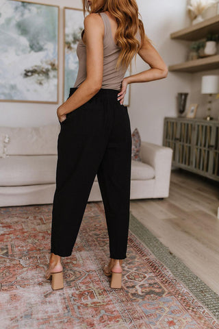 Love Me Dearly High Waisted Pants in Black - Crazy Daisy Boutique