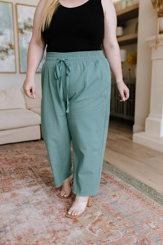 Love Me Dearly High Waisted Pants in Jade - Crazy Daisy Boutique