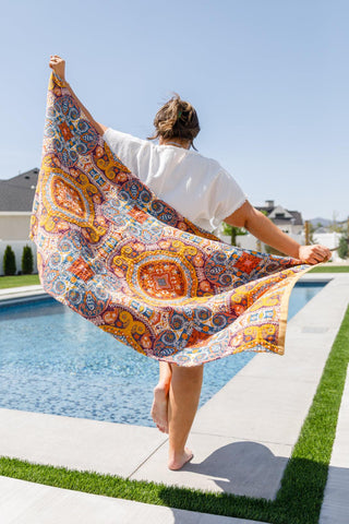 Luxury Beach Towel in Boho Medallions - Crazy Daisy Boutique