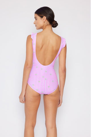 Marina West Swim Full Size Float On Ruffle Faux Wrap One-Piece in Carnation Pink - Crazy Daisy Boutique