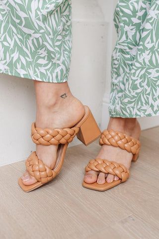 Maya Braided Heels in Tan - Crazy Daisy Boutique