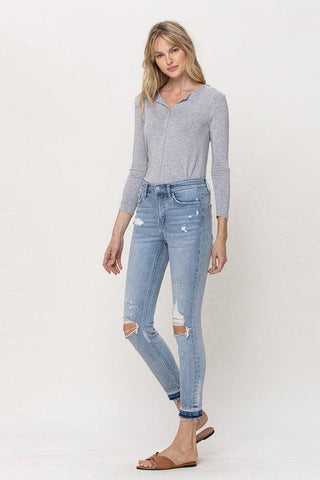 MID RISE CROP SKINNY - Crazy Daisy Boutique