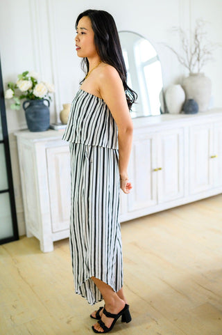 Modern Stripes Sleeveless Jumpsuit - Crazy Daisy Boutique