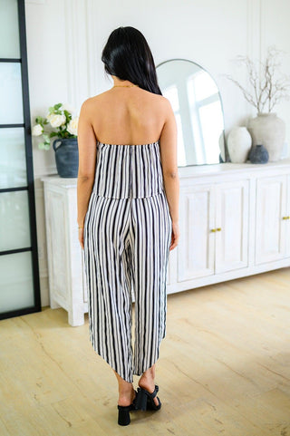 Modern Stripes Sleeveless Jumpsuit - Crazy Daisy Boutique