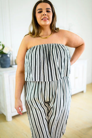 Modern Stripes Sleeveless Jumpsuit - Crazy Daisy Boutique