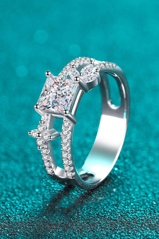 Moissanite Double Layered Ring - Crazy Daisy Boutique