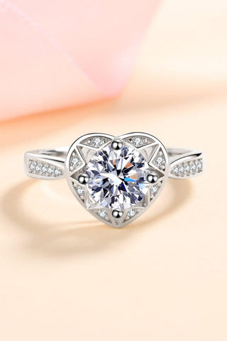 Moissanite Heart Ring - Crazy Daisy Boutique
