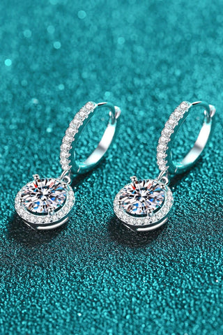 Moissanite Round-Shaped Drop Earrings - Crazy Daisy Boutique