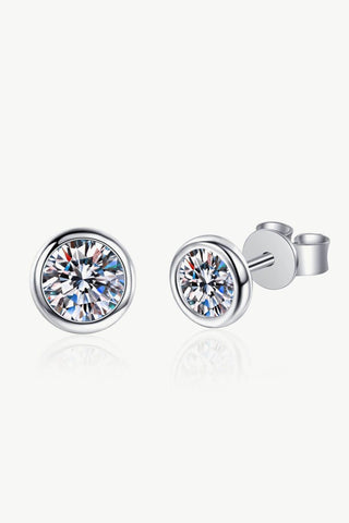 Moissanite Round-Shaped Stud Earrings - Crazy Daisy Boutique