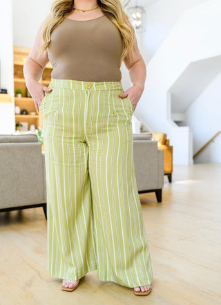 Never Underrated Striped Wide Leg Trousers - Crazy Daisy Boutique