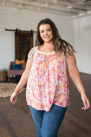 Not So Serious Floral Blouse in Pink - Crazy Daisy Boutique