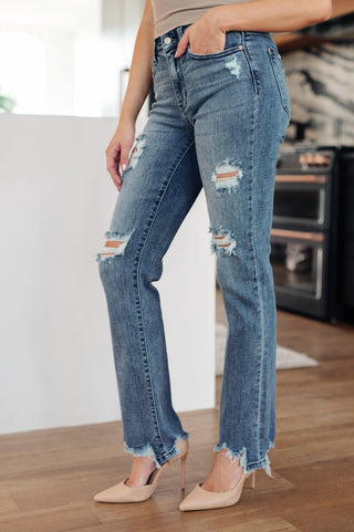 O'Hara Destroyed Straight Jeans - Crazy Daisy Boutique