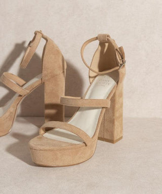 OASIS SOCIETY Raelynn - Suede Platform Heels - Crazy Daisy Boutique