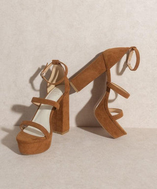 OASIS SOCIETY Raelynn - Suede Platform Heels - Crazy Daisy Boutique