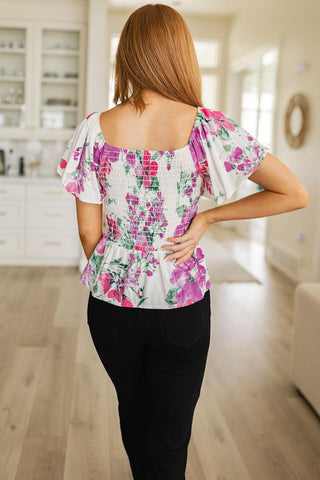 Oh So Simple Floral Blouse - Crazy Daisy Boutique