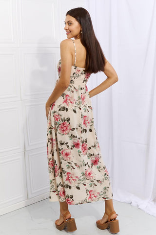 OneTheLand Hold Me Tight Sleevless Floral Maxi Dress in Pink - Crazy Daisy Boutique