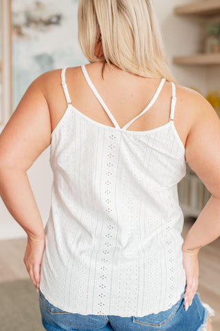 Eye on the Prize Eyelet Tank - Crazy Daisy Boutique