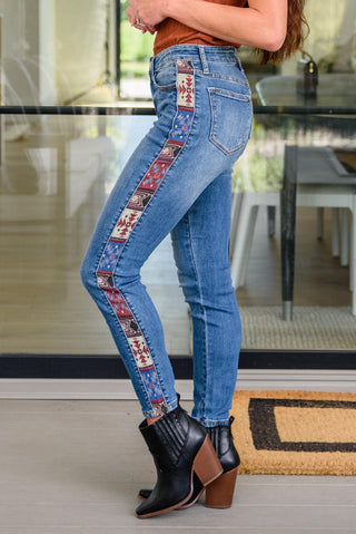 Rio Western Print Relaxed Jeans - Crazy Daisy Boutique