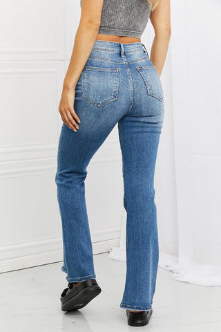 RISEN Full Size Iris High Waisted Flare Jeans - Crazy Daisy Boutique