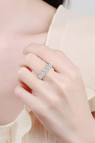Romantic Surprise 2 Carat Moissanite Rhodium-Plated Ring - Crazy Daisy Boutique