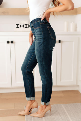 Rowena High Rise Pull On Double Cuff Slim Jeans - Crazy Daisy Boutique