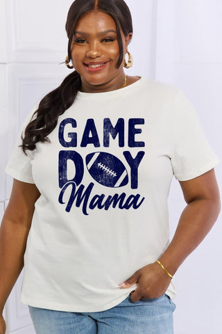 Simply Love Full Size GAMEDAY MAMA Graphic Cotton Tee - Crazy Daisy Boutique