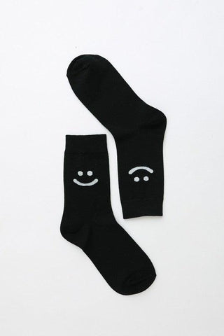 Smiley Face Crew Socks - Crazy Daisy Boutique