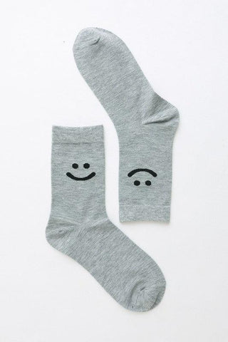 Smiley Face Crew Socks - Crazy Daisy Boutique