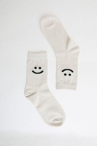 Smiley Face Crew Socks - Crazy Daisy Boutique