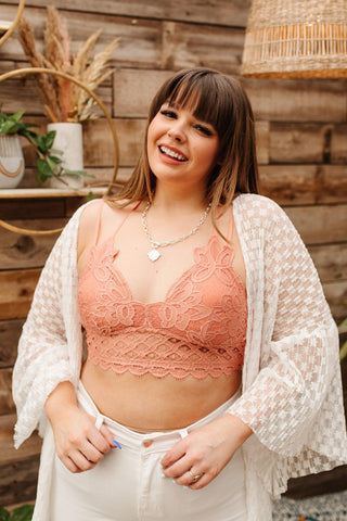 So This is Love Bralette in Coral Haze - Crazy Daisy Boutique