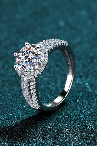 Sterling Silver Moissanite Ring - Crazy Daisy Boutique