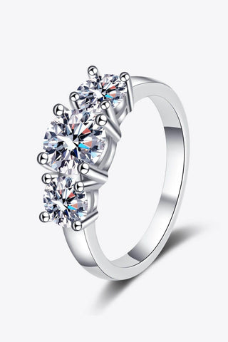 Stylish 925 Sterling Silver Moissanite Ring - Crazy Daisy Boutique