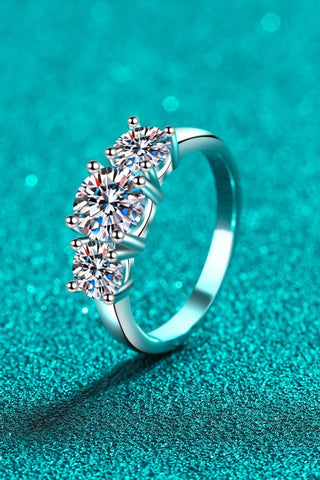 Stylish 925 Sterling Silver Moissanite Ring - Crazy Daisy Boutique