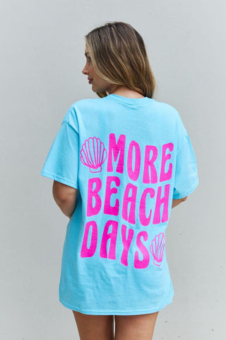 Sweet Claire "More Beach Days" Oversized Graphic T-Shirt - Crazy Daisy Boutique