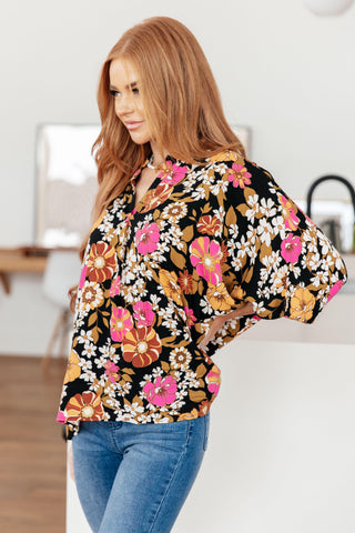 Take Another Chance Floral Print Top - Crazy Daisy Boutique