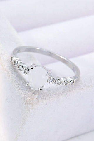 Teardrop Natural Moonstone Ring - Crazy Daisy Boutique